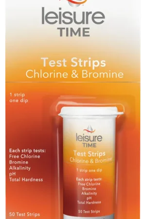 Leisure Time Chlorine & Bromine Test Strips, 50 Strips (1 Bottle) - 45006A Top Rated