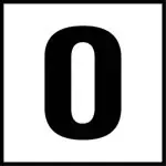 Premium Inlays 6" Ceramic Tile Markers - NO Series - 4" Numbers - Waterline / 0