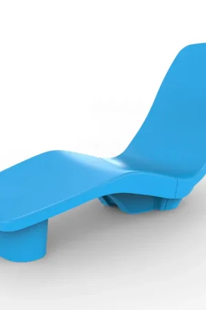 Final Sale TenJam Laylo Lounger with 4" Risers - Light Blue