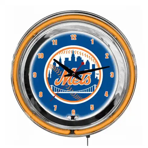 New York Mets 14" Neon Clock In Demand