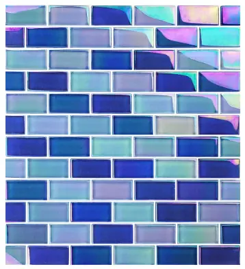 Artistry in Mosaics 1 Sq-Ft. Bright Blue Blend Design Tile - GC82348B7 Must Have