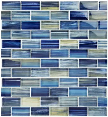 Artistry in Mosaics 1 Sq-Ft. Blue Blend Design Tile - GW82348B10 Deal