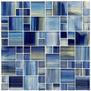 Artistry in Mosaics 1 Sq-Ft. Blue Blend Design Tile - GW8M2348B10 Reduced Price