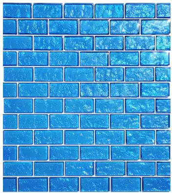 Artistry in Mosaics 1 Sq-Ft. Blue Brick Blend Design Tile - GG82348B17 One Day Deal