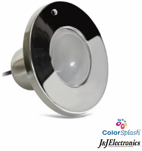 Special Offer J&J Electronics 7W 12V Color Splash® In-Ground RGB LED Spa Light w/ 100' Cord - LPL-S2C-12-100-P