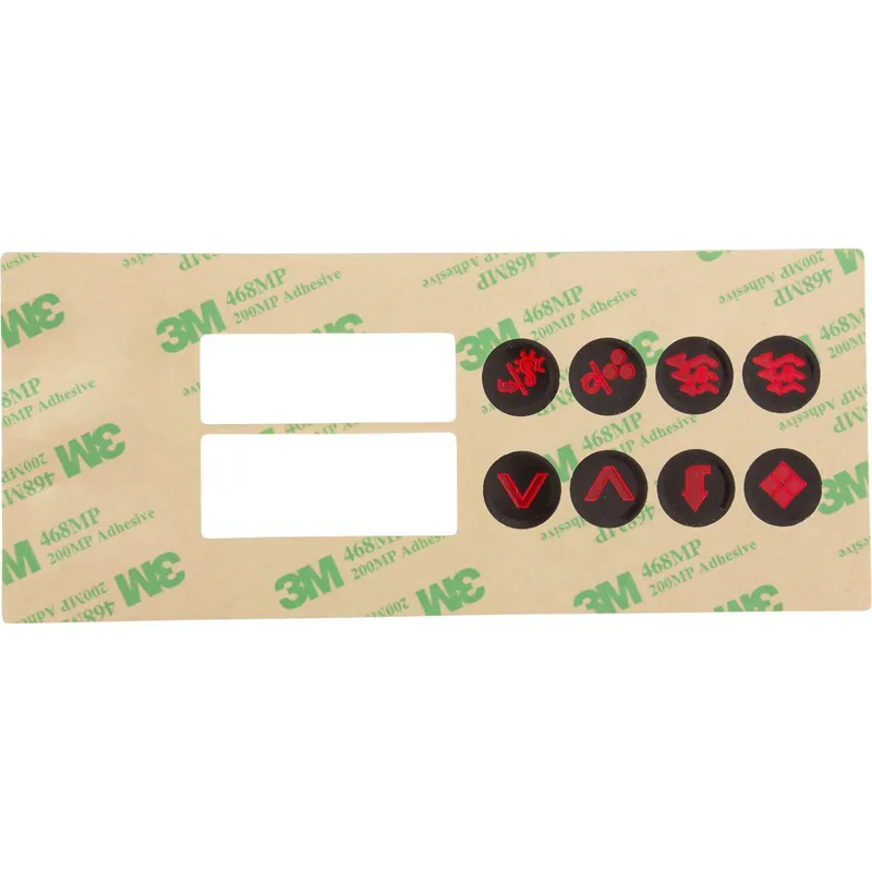 Authentic HYDRO-QUIP Overlay, Hydro-Quip HT2, 8 Button, Large Rec